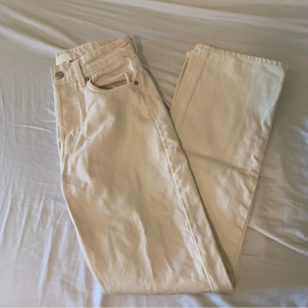 H&M Straight Cream/Tan Jeans